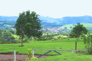 Areas of La Tejona overlook the town of Tilaran.